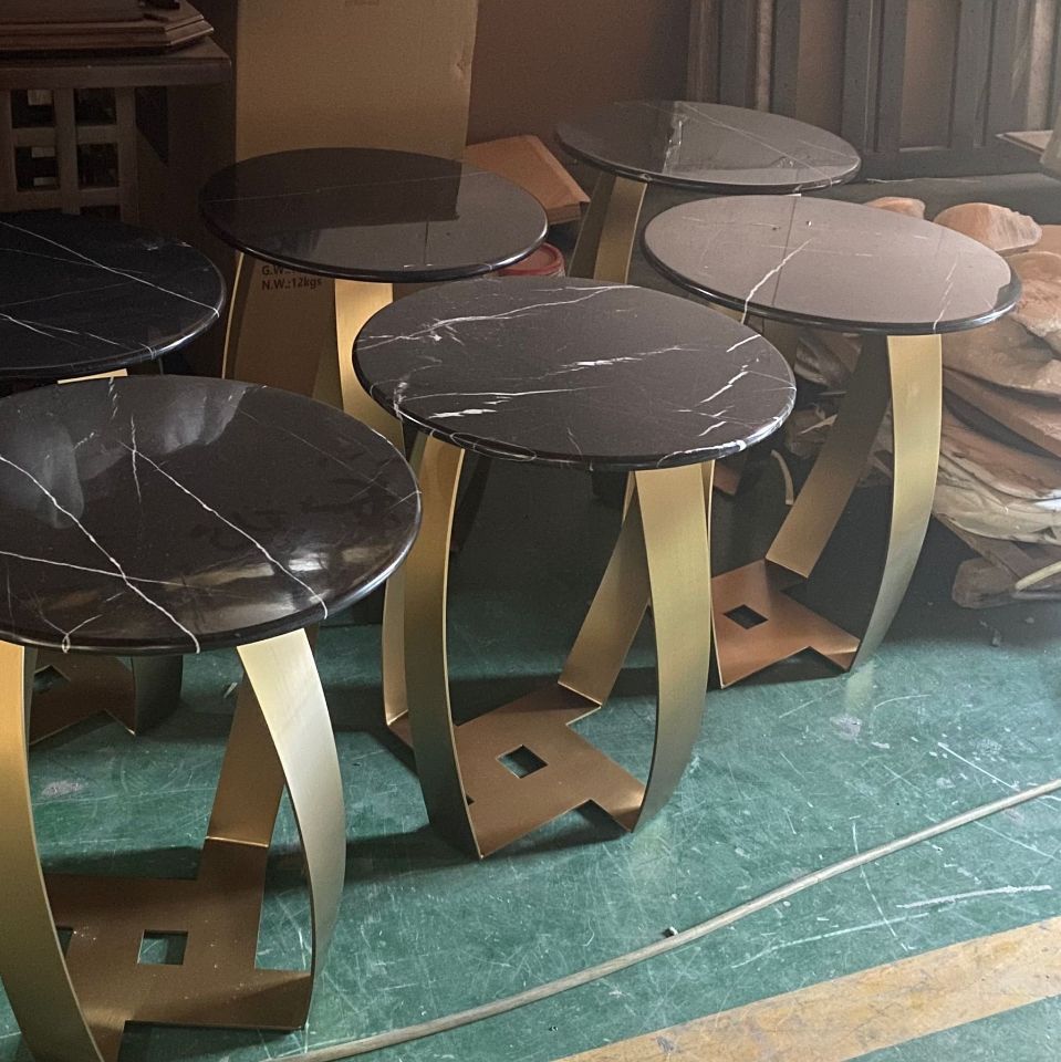 Contemporary light luxury decor table for living room cake table sofa side table
