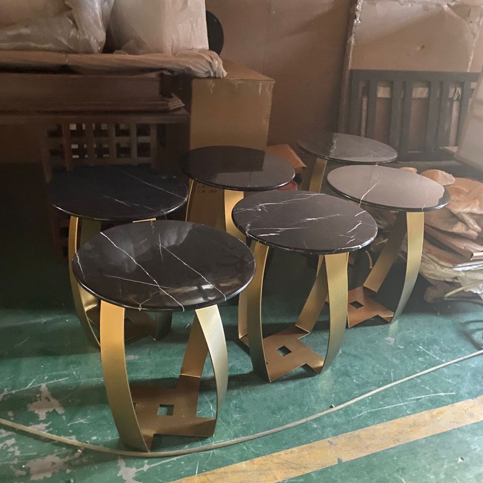Contemporary light luxury decor table for living room cake table sofa side table