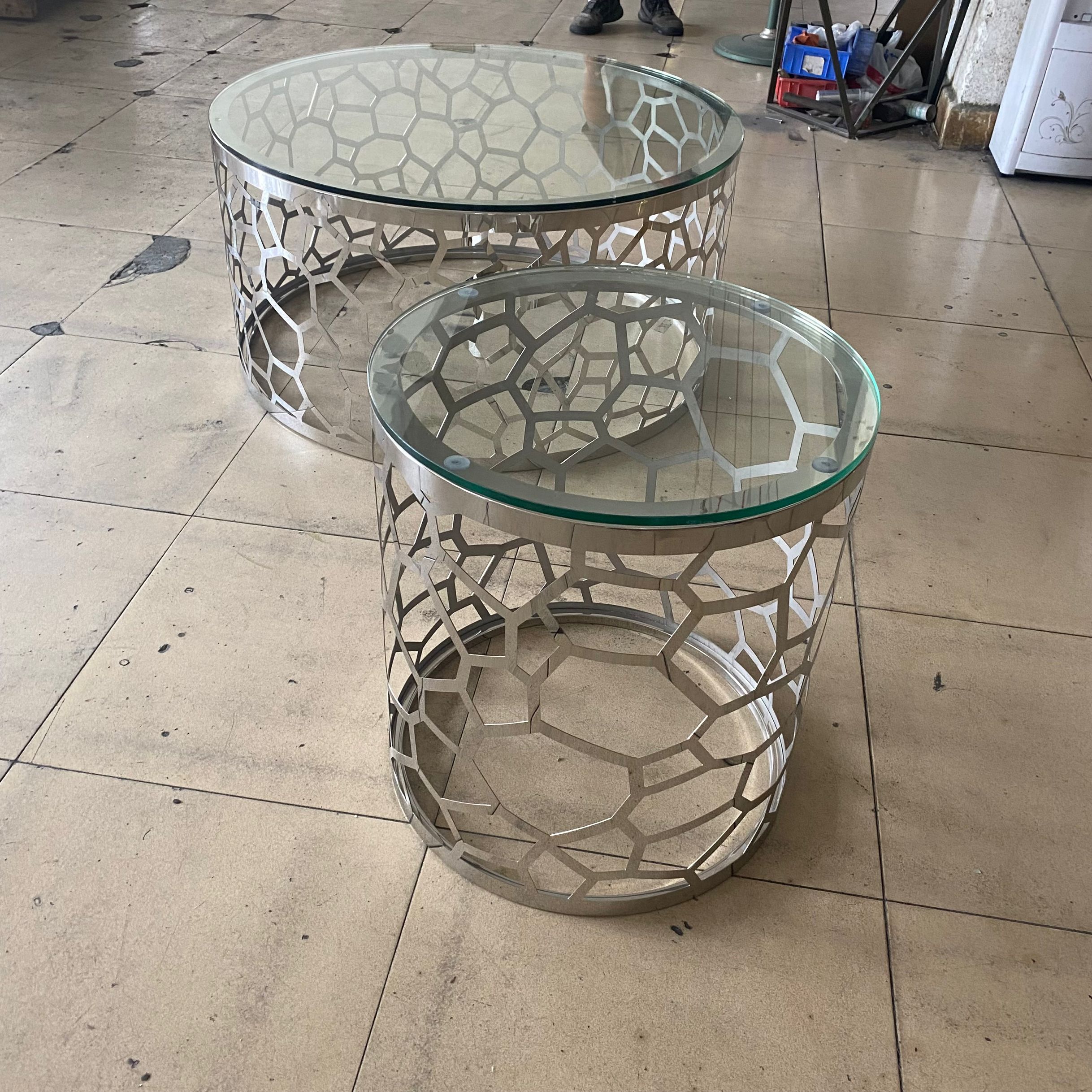 modern furniture diamond mirrored coffee table stainless steel base living room coffee table