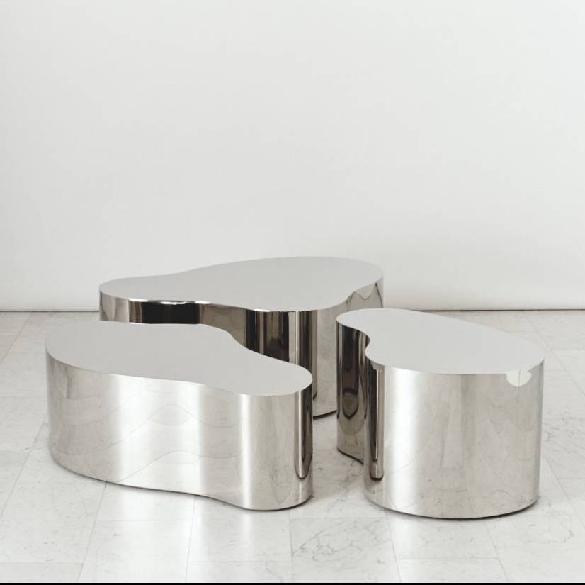 modern design irregular shape characteristic stainless steel coffee table